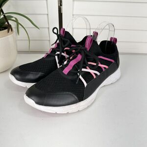Vionic Zeliya Athletic Sneaker Black Pink‎ Orthotic Comfort Shoes Size 10